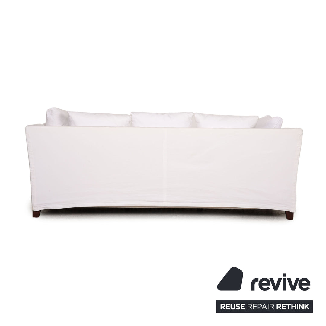 Flexform Victor Dreisitzer Stoff Weiß Sofa Couch