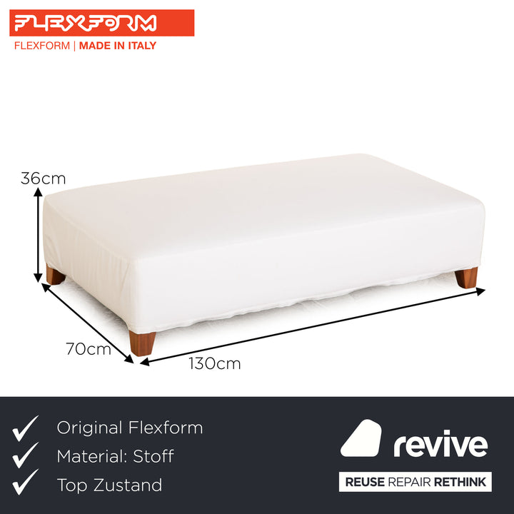 Flexform Victor Stoff Hocker Weiß