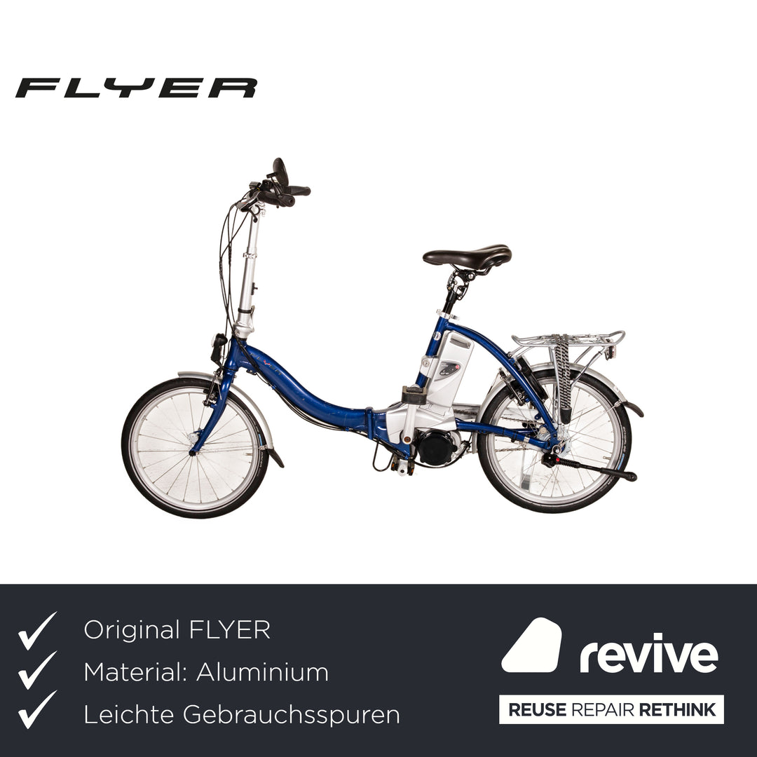 flyer e bike klapprad gebraucht FLYER E-City Bike Faltrad 3.01 R 2016 Blau Aluminium - 2. Hand