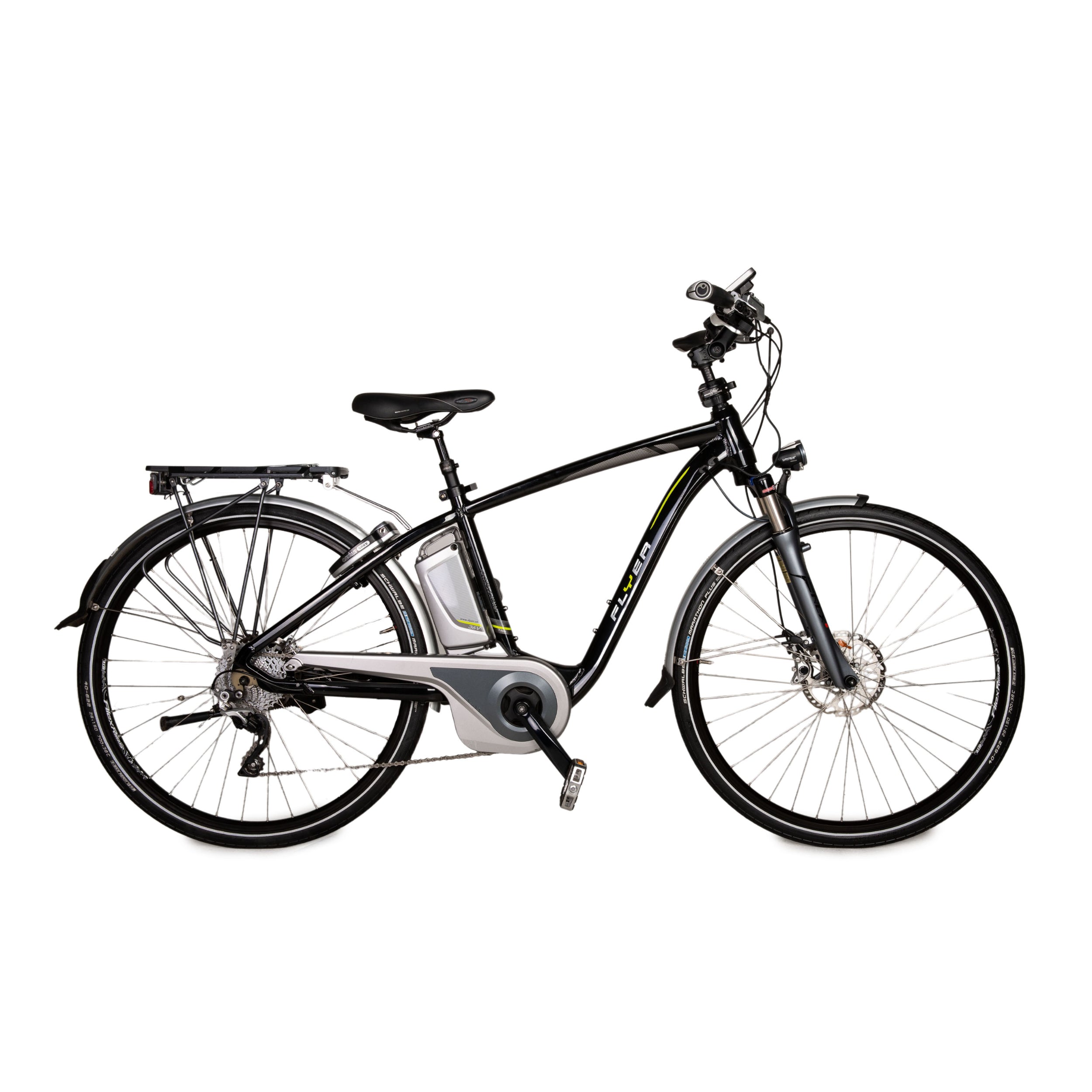 Flyer T 10 2017 Aluminum E City Bike Black RH 45 Bicycle