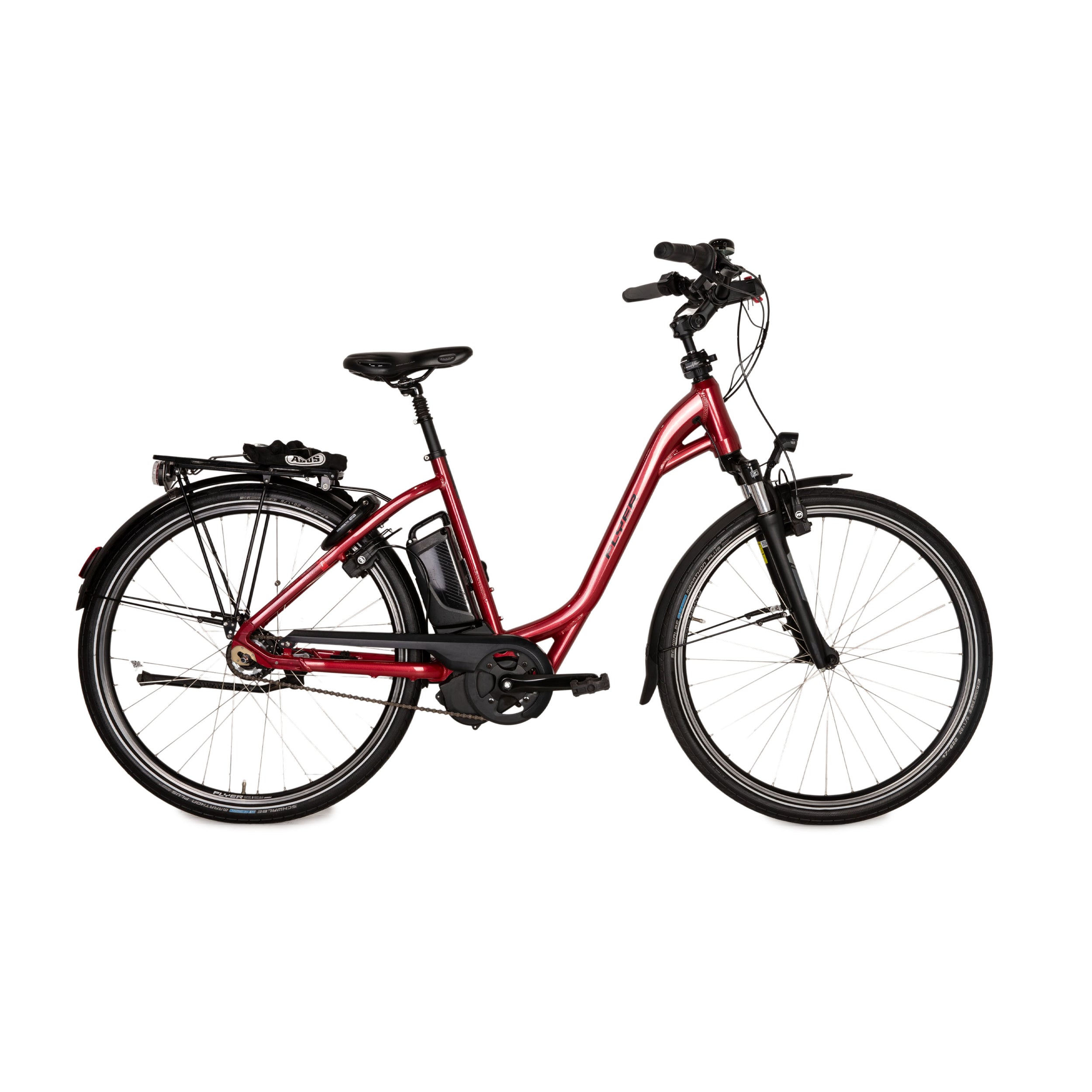 FLYER E-City Bike T5R DAMEN 2018 Rot Aluminium