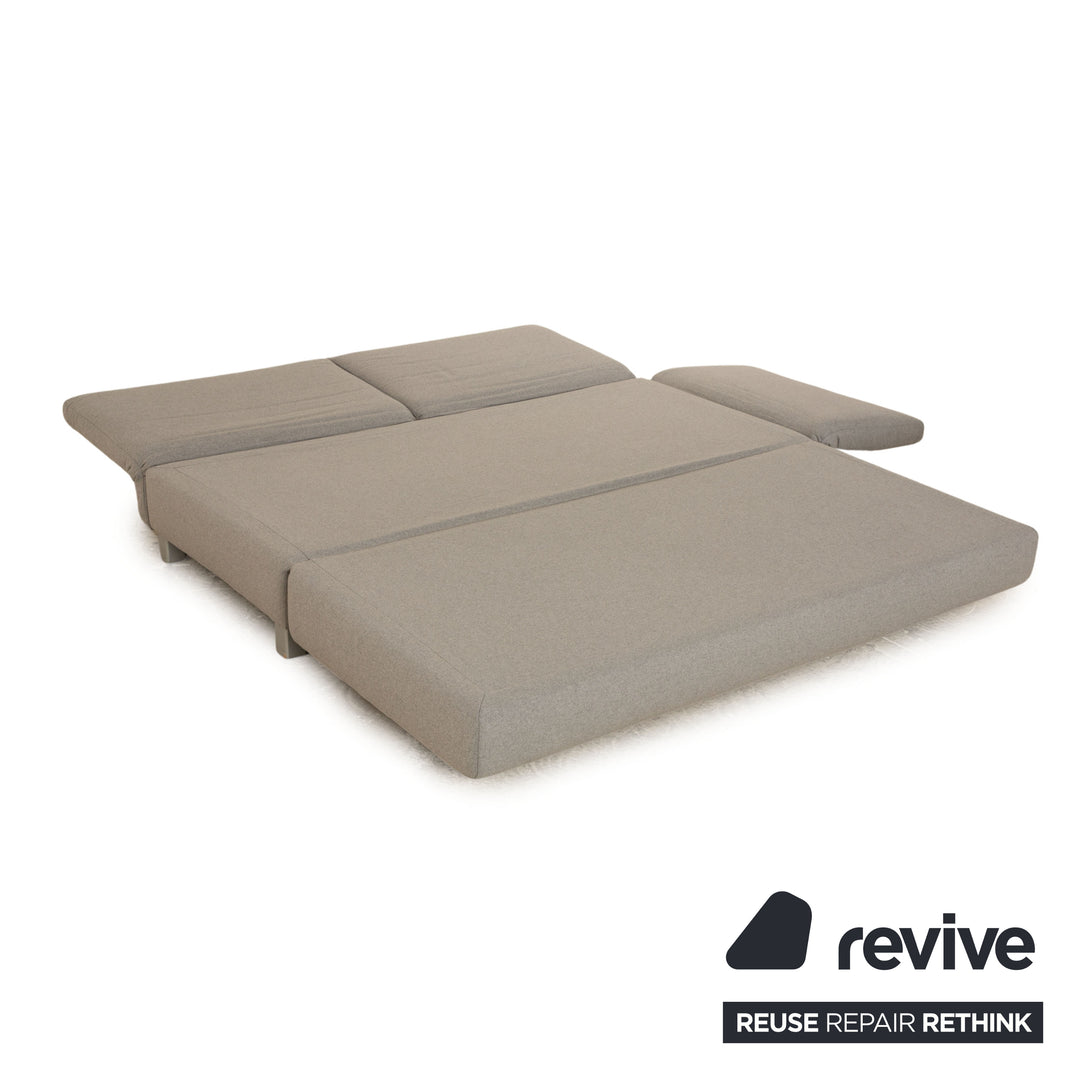 Franz Fertig Giorgio Stoff Zweisitzer Grau Blau Sofa Couch Schlafsofa manuelle Funktion