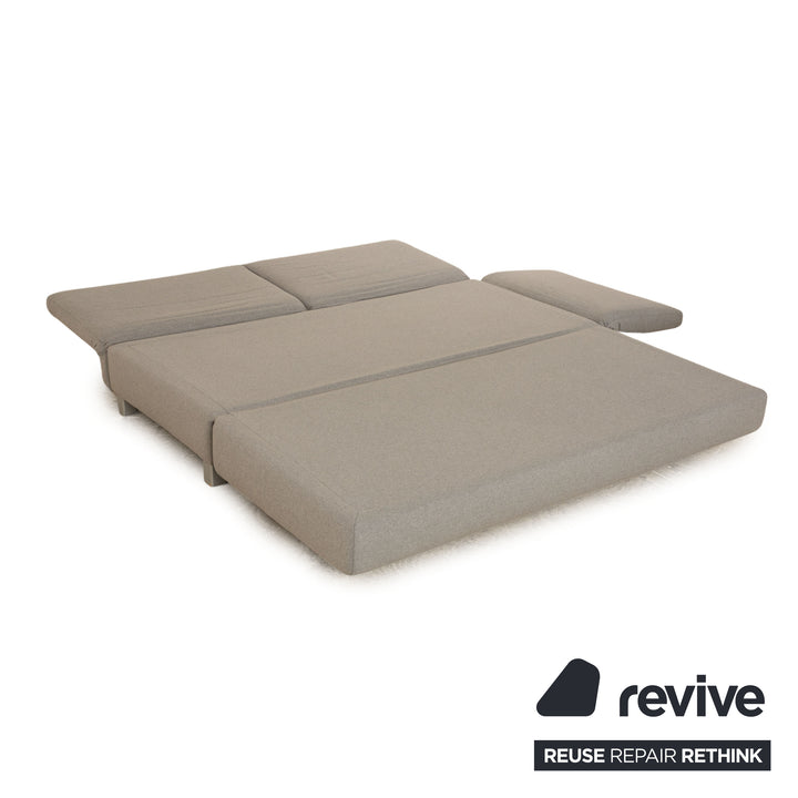 Franz Fertig Giorgio Stoff Zweisitzer Grau Blau Sofa Couch Schlafsofa manuelle Funktion