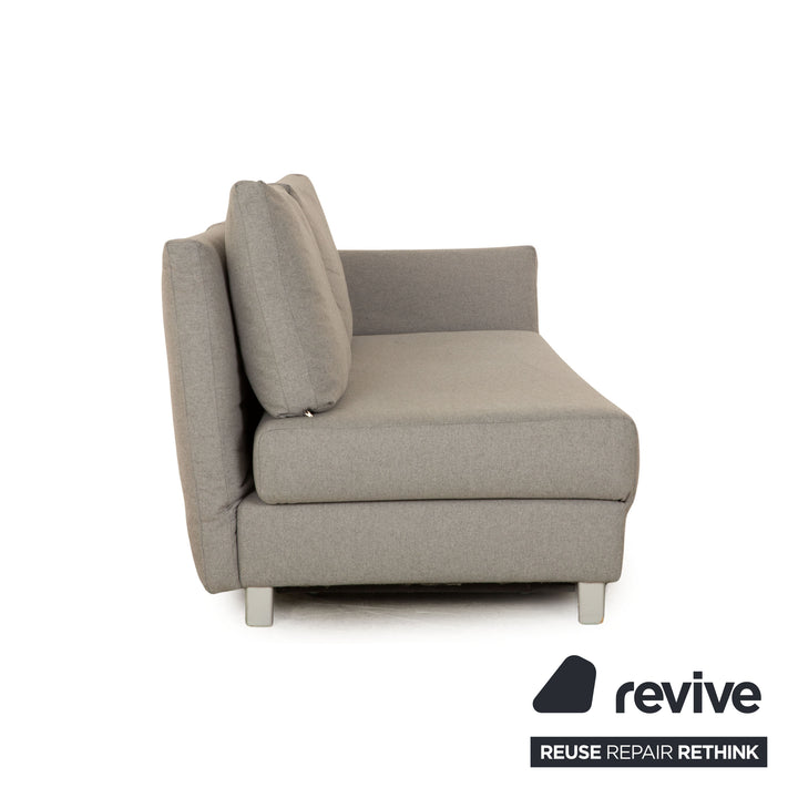Franz Fertig Giorgio Stoff Zweisitzer Grau Blau Sofa Couch Schlafsofa manuelle Funktion