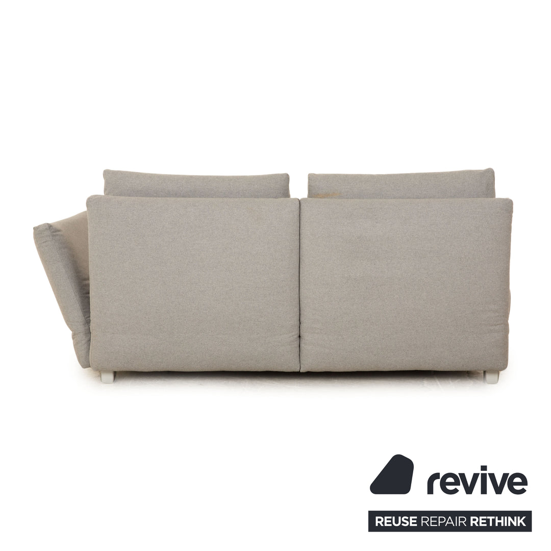 Franz Fertig Giorgio Stoff Zweisitzer Grau Blau Sofa Couch Schlafsofa manuelle Funktion