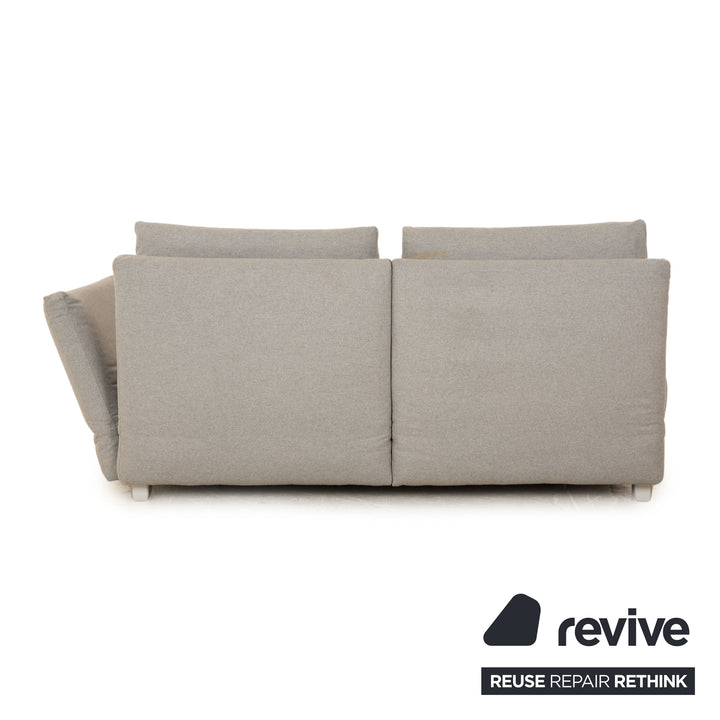 Franz Fertig Giorgio Stoff Zweisitzer Grau Blau Sofa Couch Schlafsofa manuelle Funktion