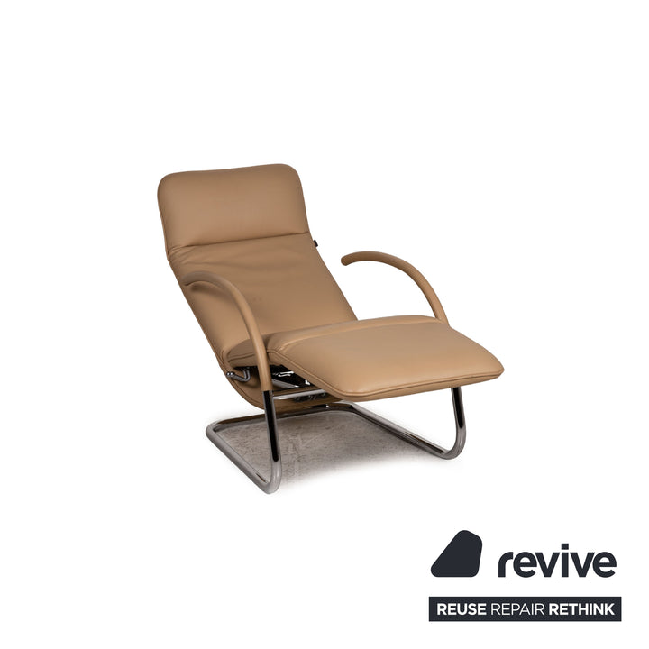 Franz Fertig Leder Sessel Beige Funktion Relaxfunktion