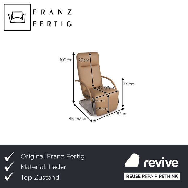 Franz Fertig Leder Sessel Beige Funktion Relaxfunktion