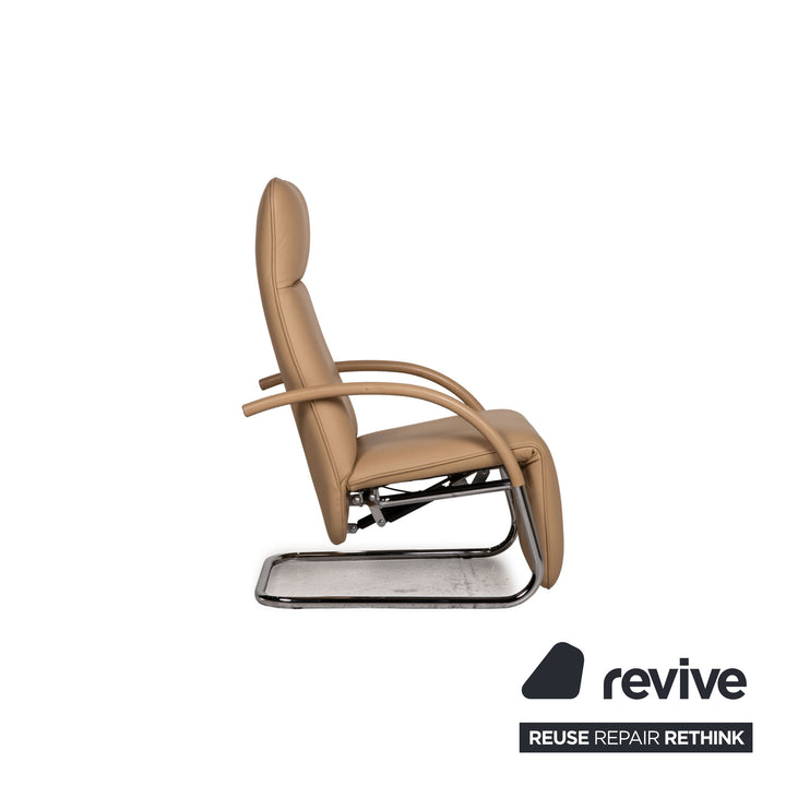 Franz Fertig Leder Sessel Beige Funktion Relaxfunktion