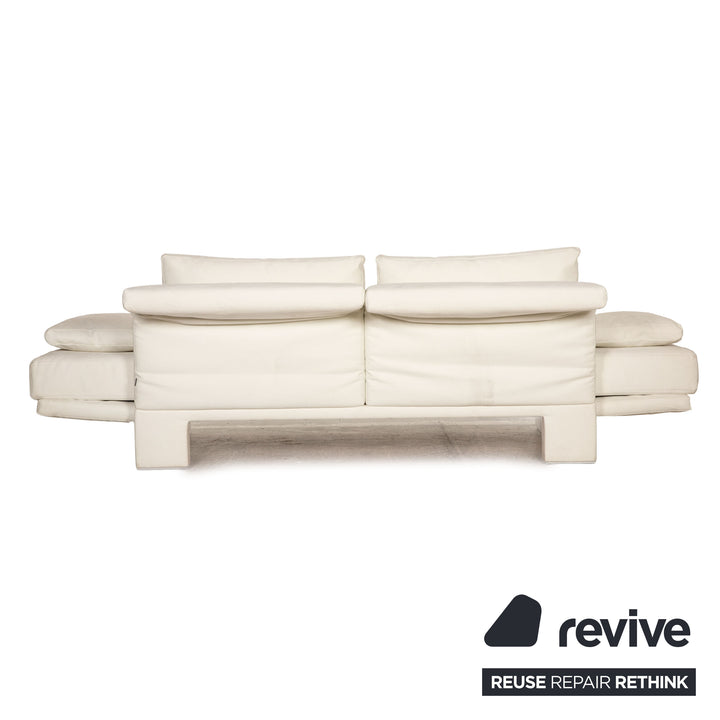 Franz Ready Scene fabric sofa cream three-seater couch function sleeping function