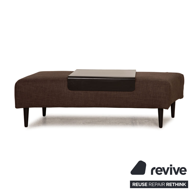 Franz Fertig Taipei Stoff Sofa Garnitur Braun Ecksofa Hocker Couch