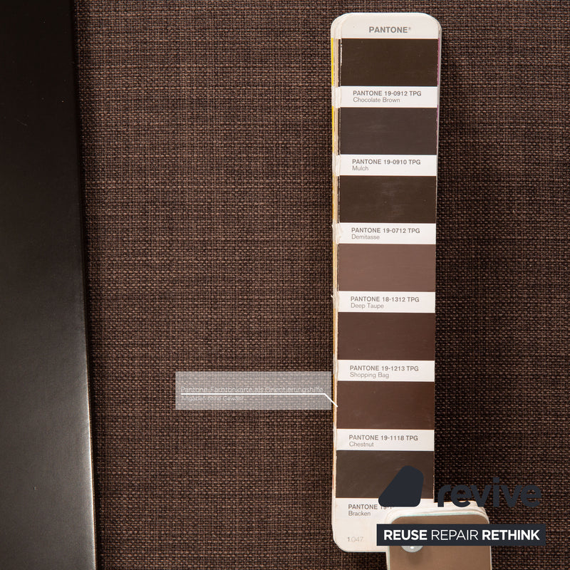 Franz Fertig Taipei Stoff Sofa Garnitur Braun Ecksofa Hocker Couch