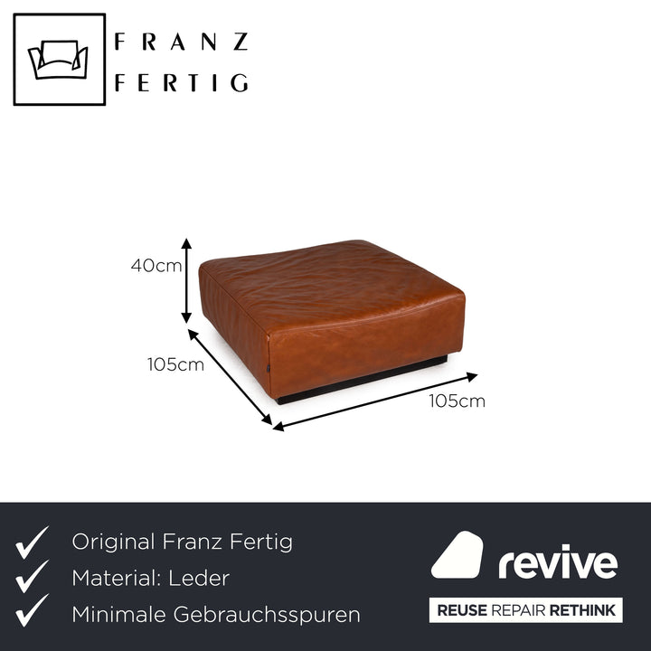 Franz Fertig Tema Leder Hocker Braun