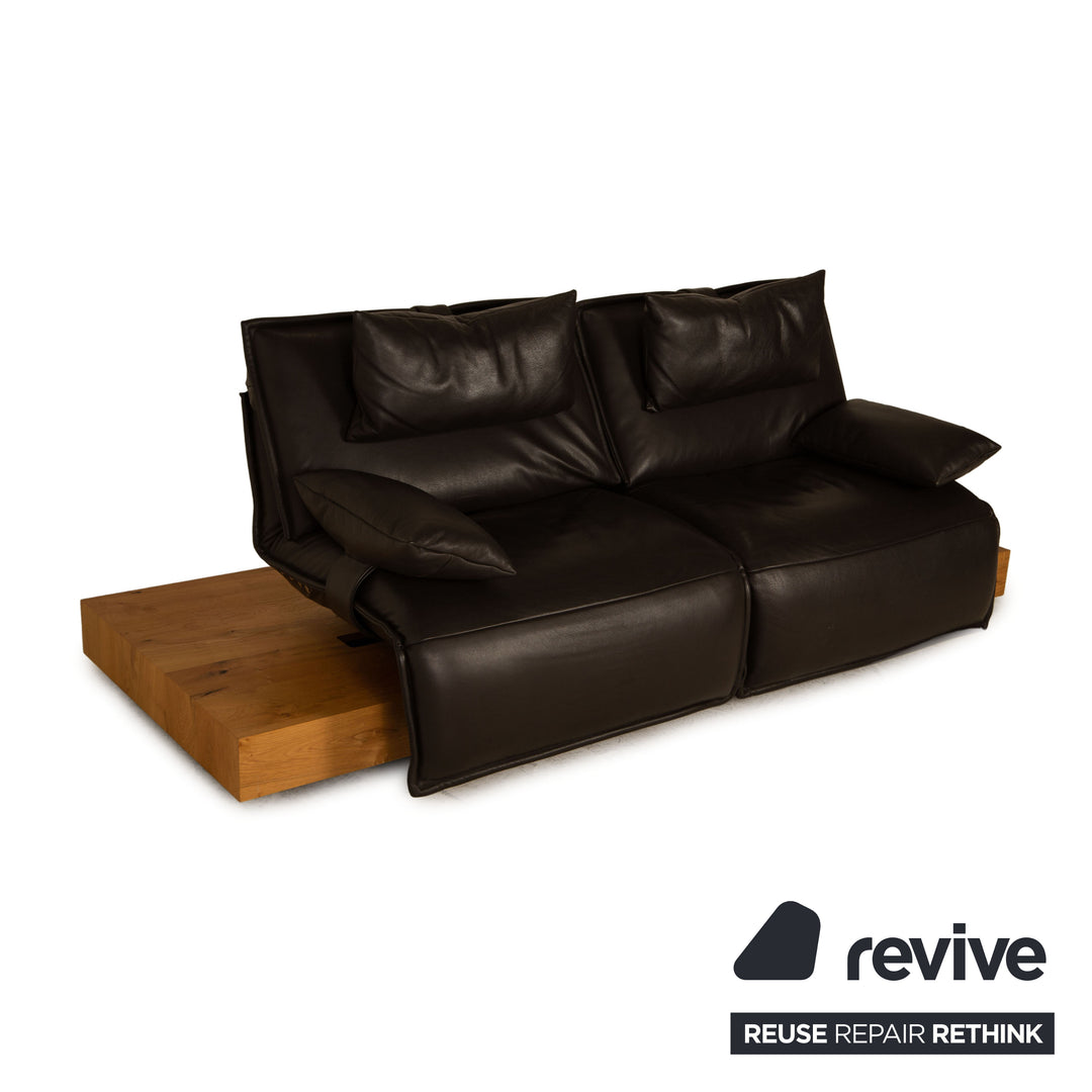 Free Motion Edit 3 Leather Loveseat Brown Dark Brown Sofa Couch electric function
