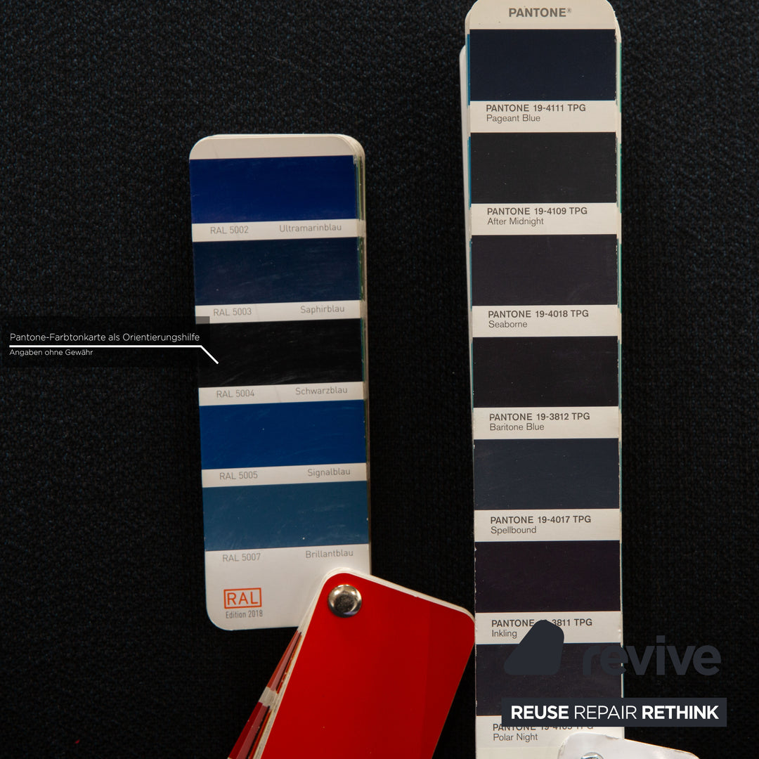 Freistil Rolf Benz 173 fabric armchair dark blue