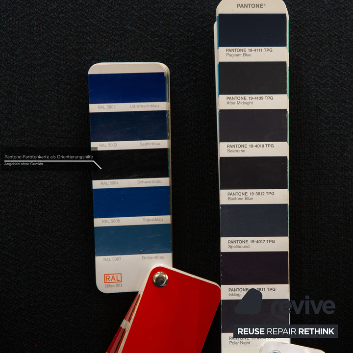 Freistil Rolf Benz 173 fabric armchair dark blue