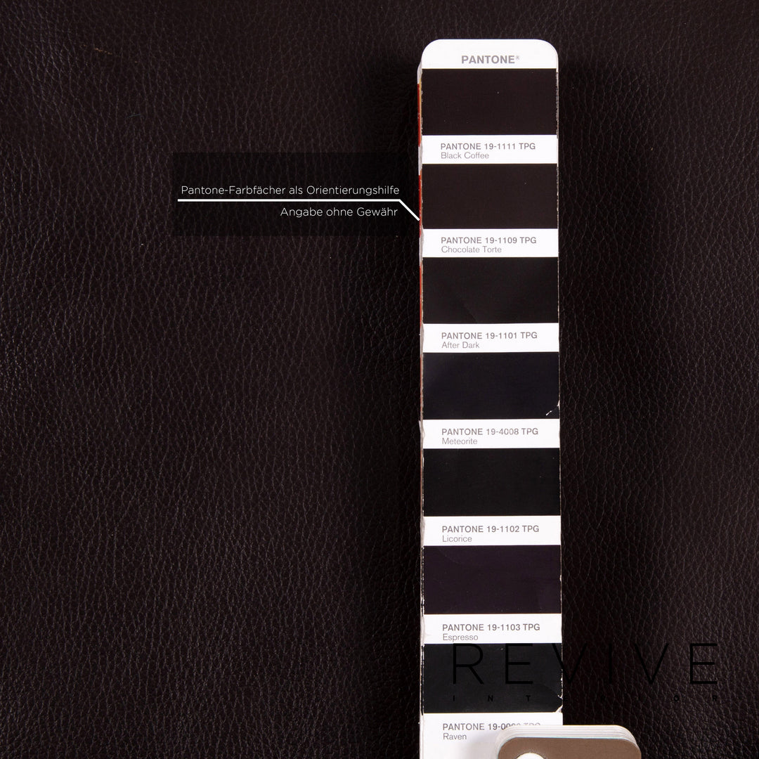 Freistil Rolf Benz 187 leather sofa dark brown brown two-seater recamier couch #15150