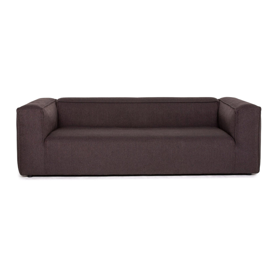 Freistil Rolf Benz Stoff Sofa Anthrazit Grau Dreisitzer Couch #14443