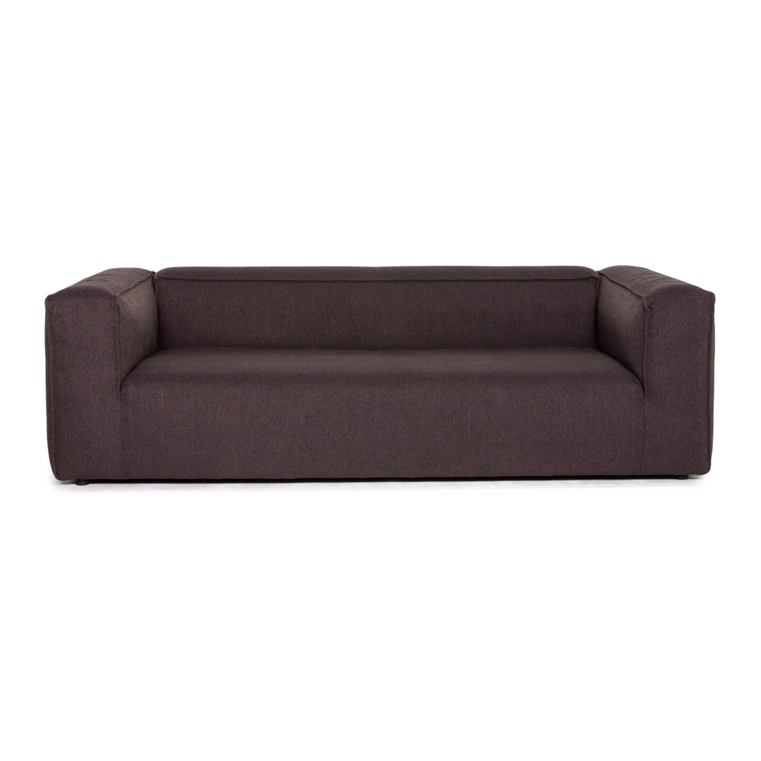 Freistil Rolf Benz fabric sofa anthracite gray three-seater couch #14443