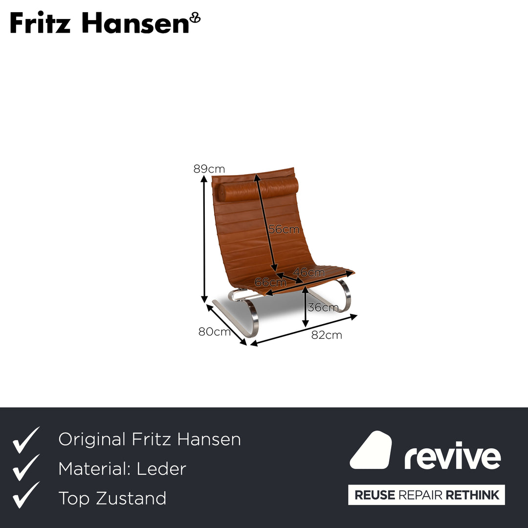 Fritz Hansen PK20 Leder Sessel Braun