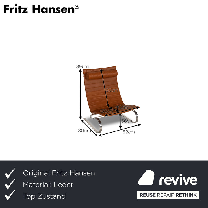 Fritz Hansen PK20 Leather Armchair Brown