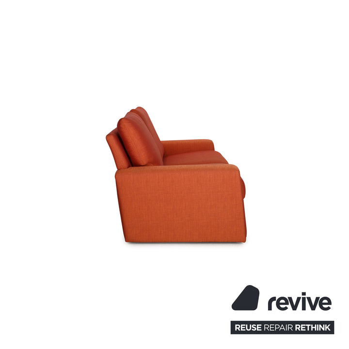 Frommholz fabric sofa set orange two seater three seater function