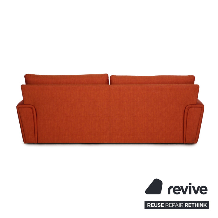 Frommholz Stoff Sofa Orange Dreisitzer Couch Funktion