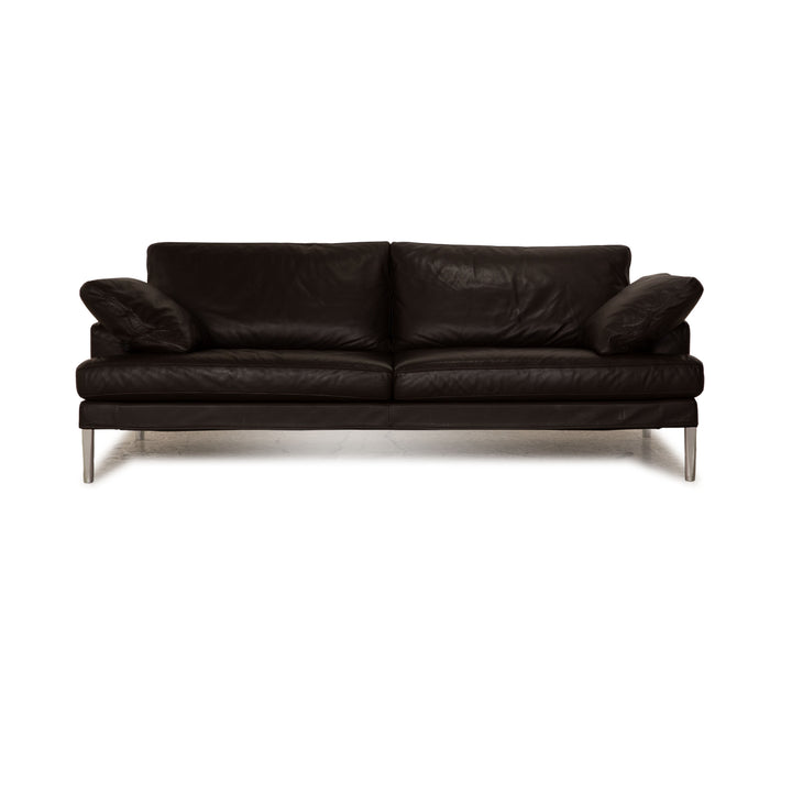 FSM Clarus Leder Dreisitzer Braun Sofa Couch manuelle Funktion