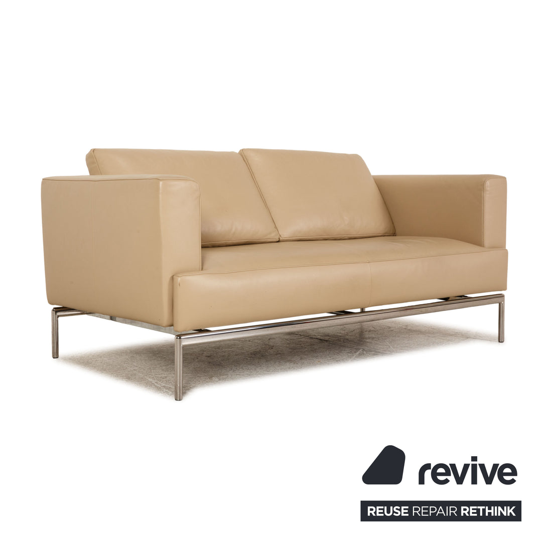 FSM Easy leather two seater beige sofa couch function