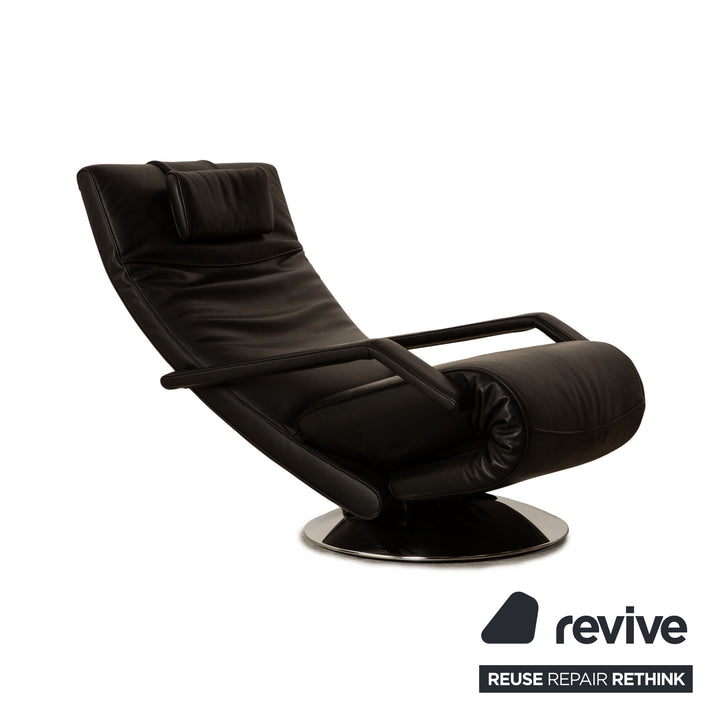 FSM Evolo Leather Armchair Black Electric Function Relaxation Function