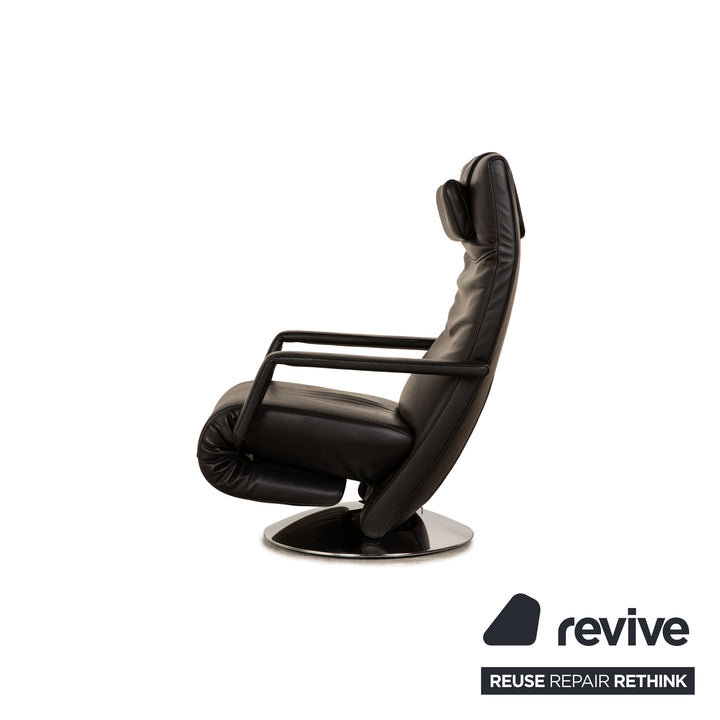 FSM Evolo Leather Armchair Black Electric Function Relaxation Function