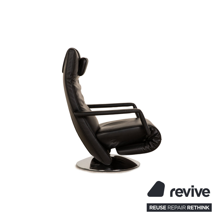 FSM Evolo Leather Armchair Black Electric Function Relaxation Function