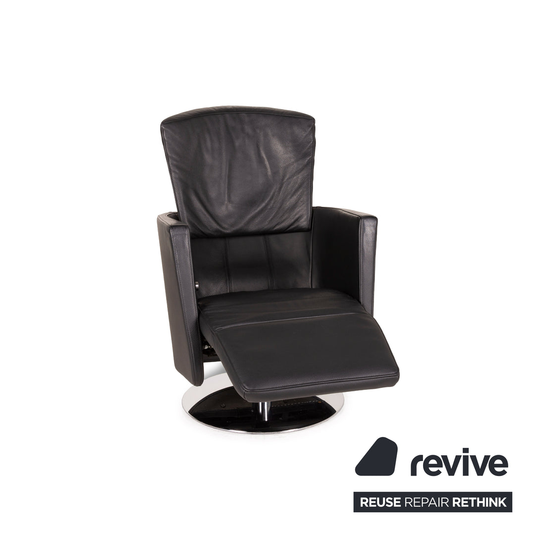 FSM Just Leather Armchair Black Relaxation function