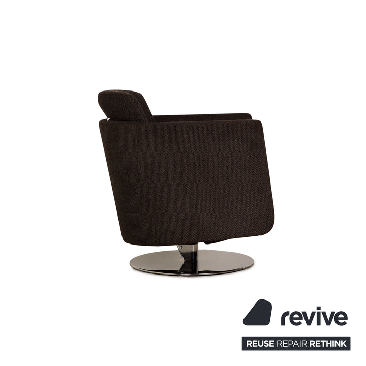 FSM JUST fabric armchair gray brown dark brown function relax function