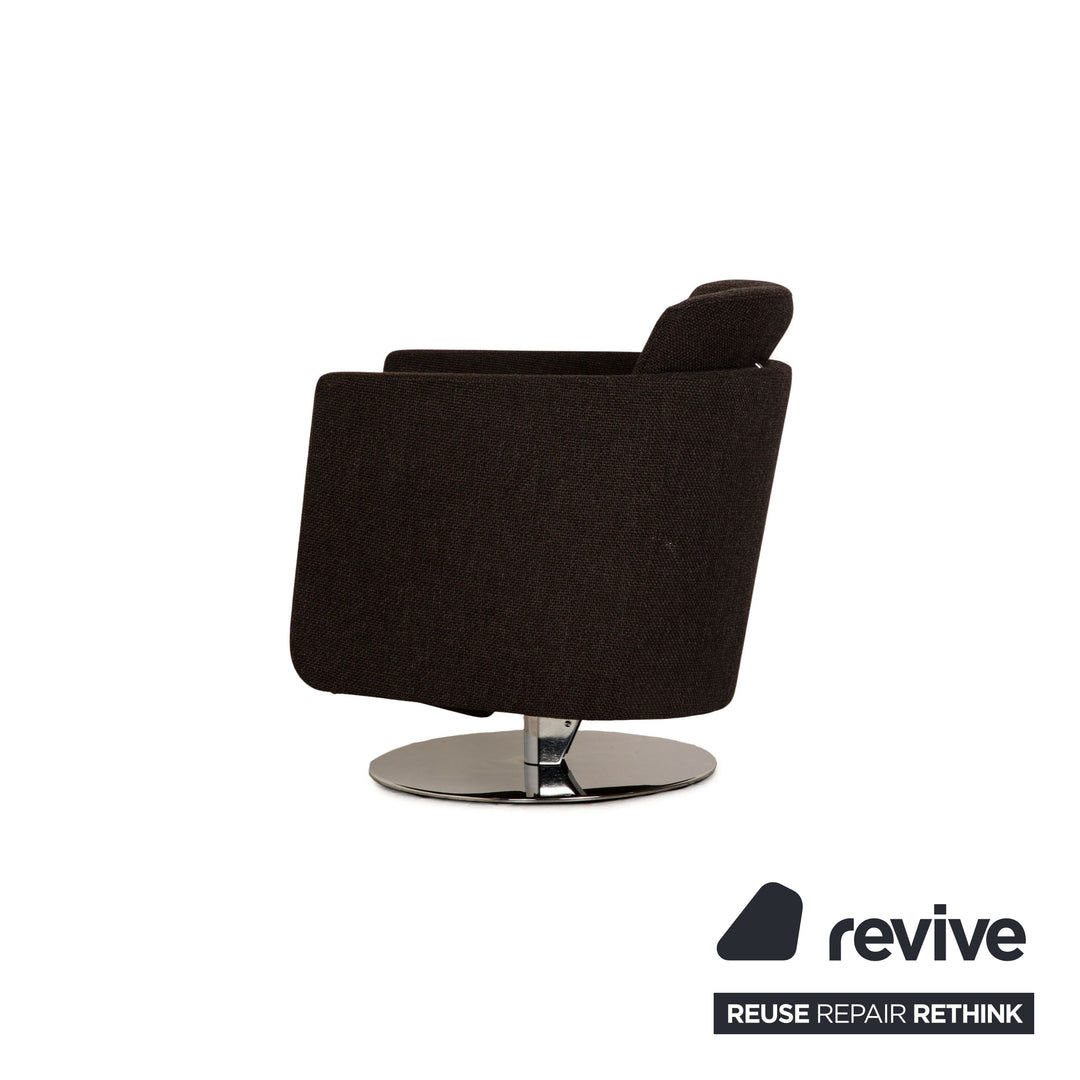 FSM JUST fabric armchair gray brown dark brown function relax function