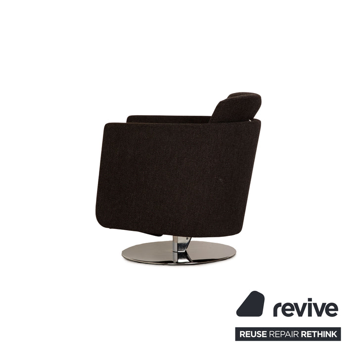 FSM JUST fabric armchair gray brown dark brown function relax function