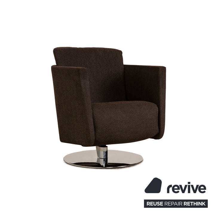 FSM JUST fabric armchair gray brown dark brown function relax function