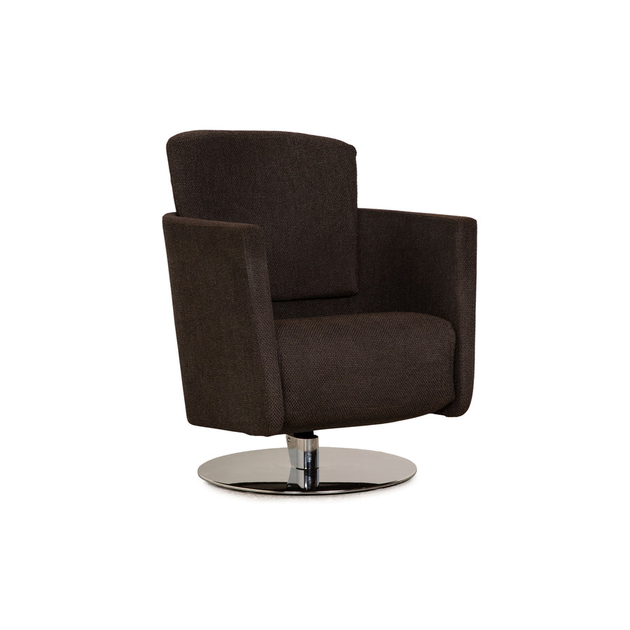 FSM JUST fabric armchair gray brown dark brown function relax function