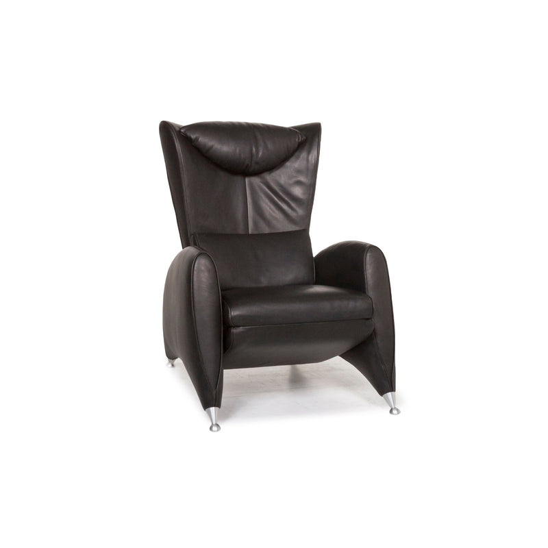 FSM Leder Sessel Schwarz Relaxfunktion Funktion Relaxsessel 