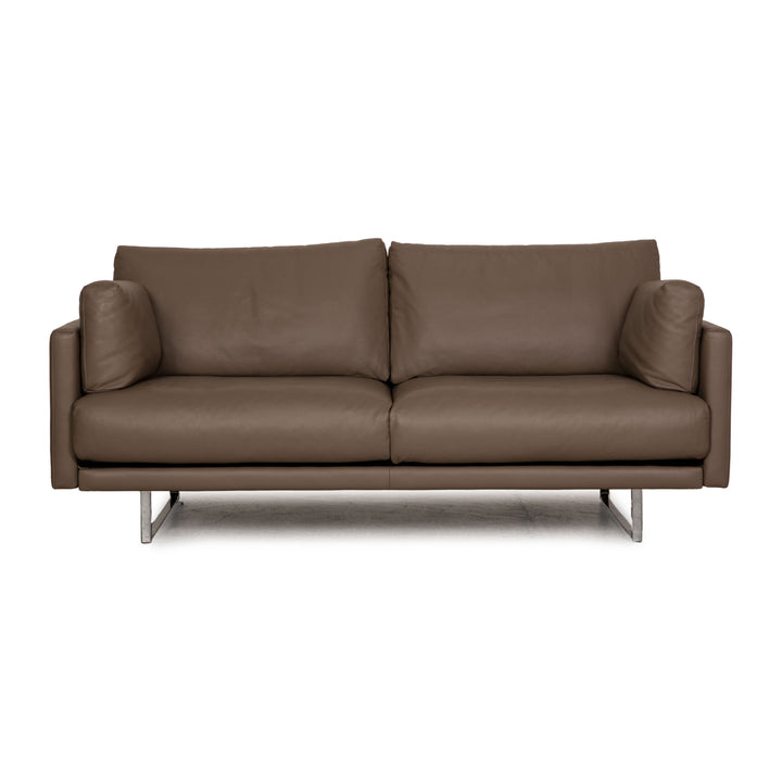 FSM Leder Sofa Beige Zweisitzer Couch Funktion