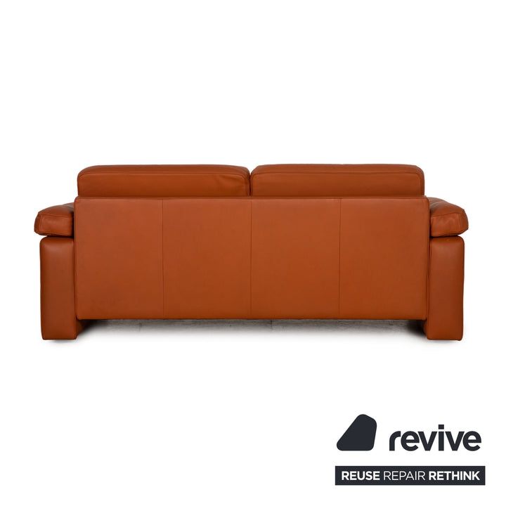 FSM Leather Two Seater Brown Sofa Couch