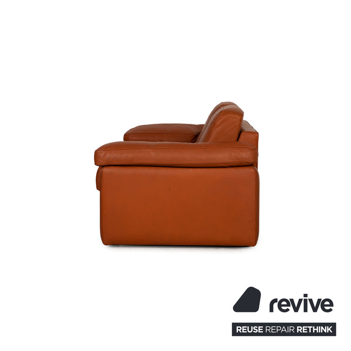 FSM Leather Two Seater Brown Sofa Couch