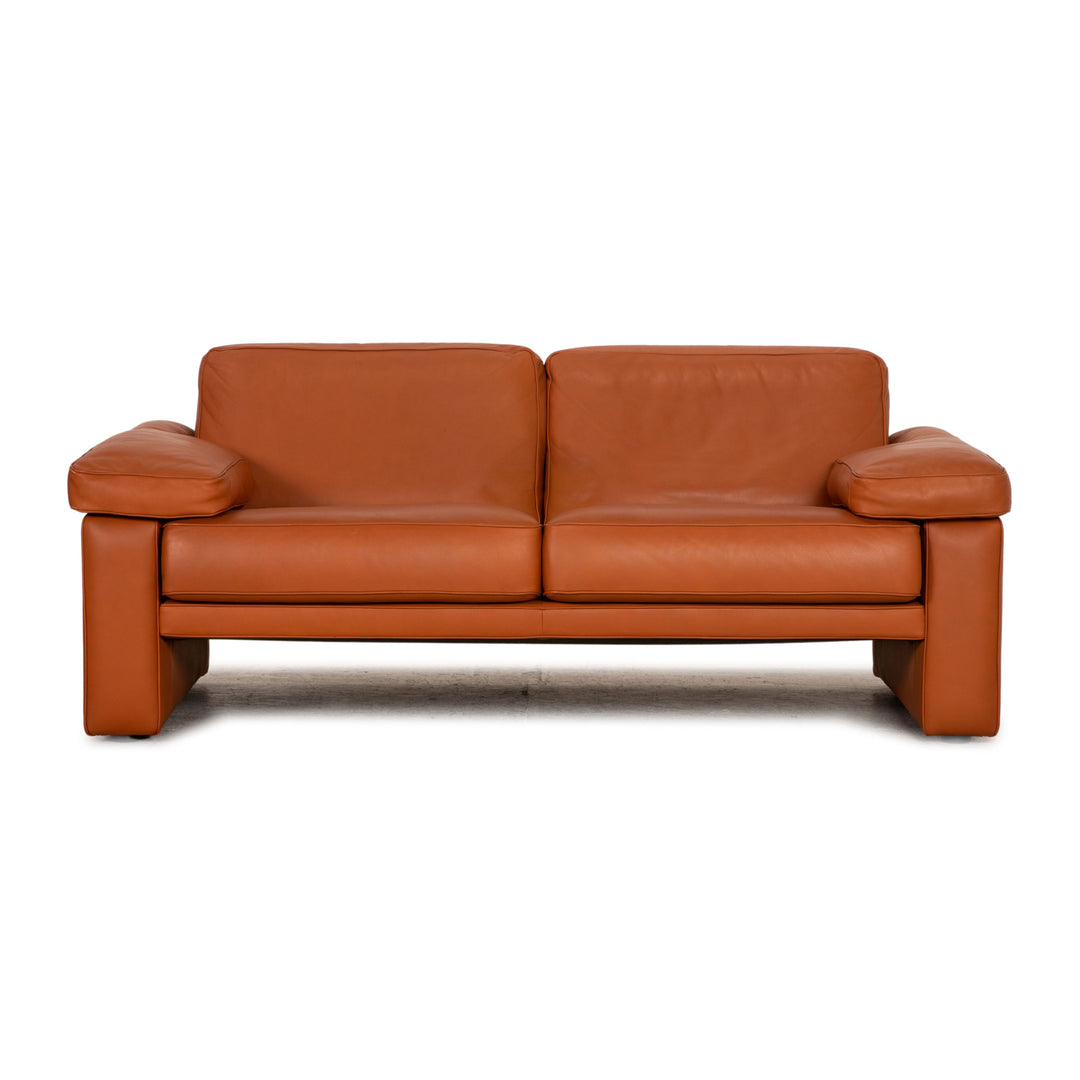 FSM Leather Two Seater Brown Sofa Couch