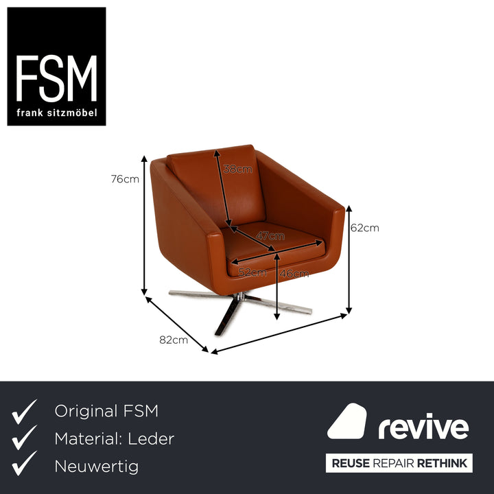 FSM Pavo Leder Sessel Cognac