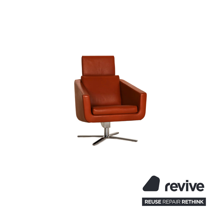FSM Pavo Leder Sessel Garnitur Cognac