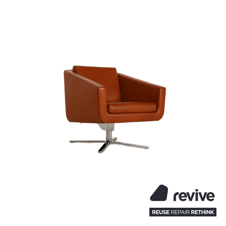 FSM Pavo Leder Sessel Garnitur Cognac