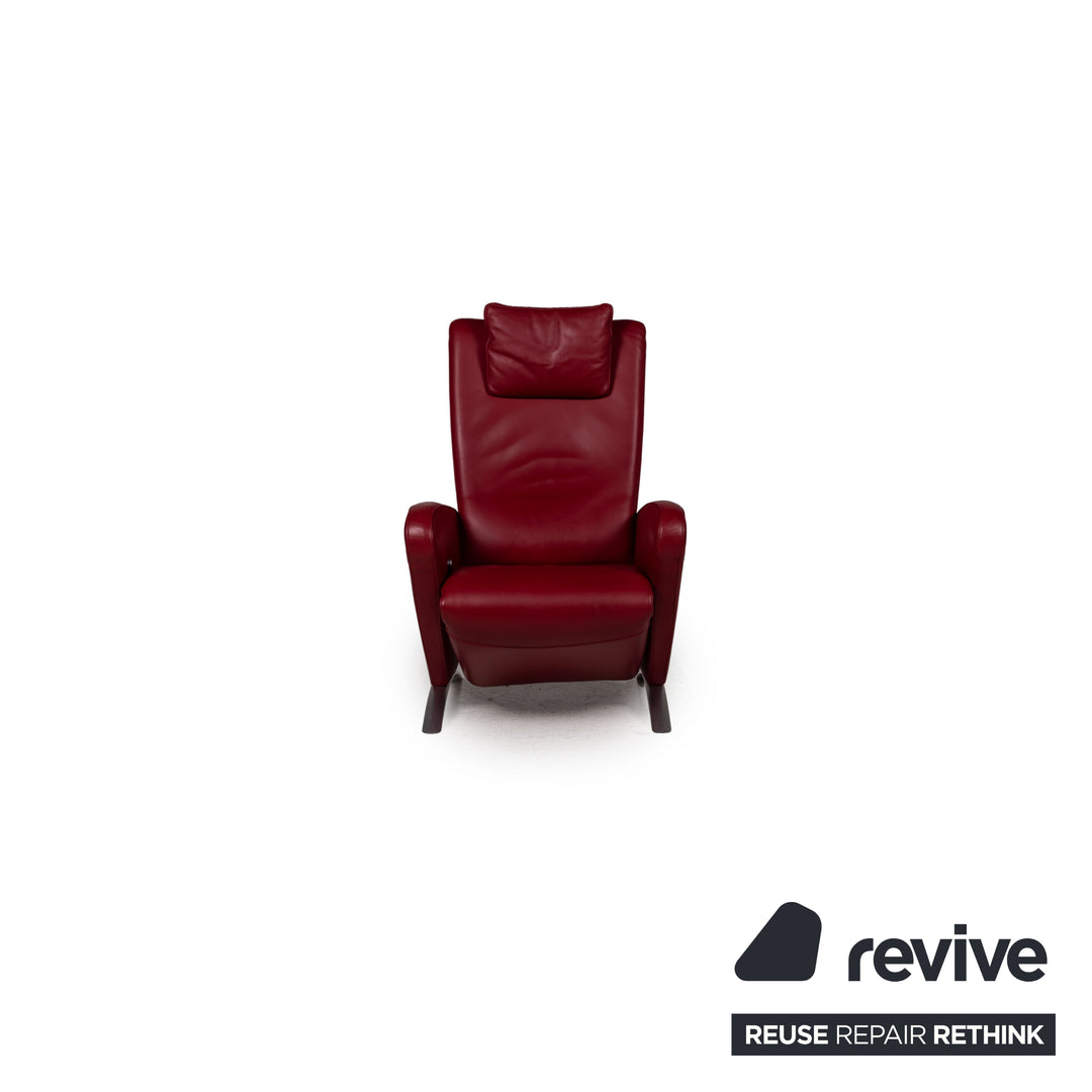 FSM Picco Leather Armchair Red Function relax function