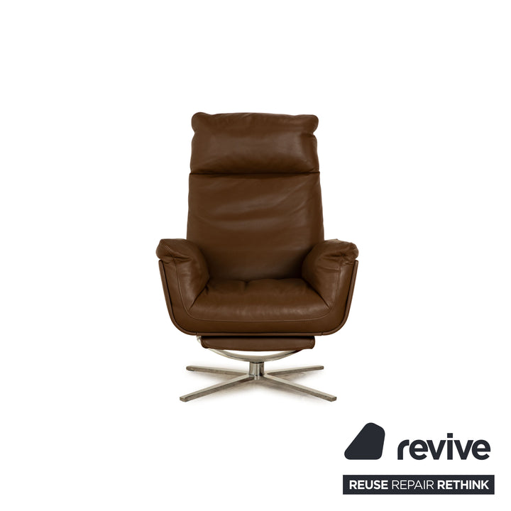 FSM Shelby Leather Armchair Brown manual function