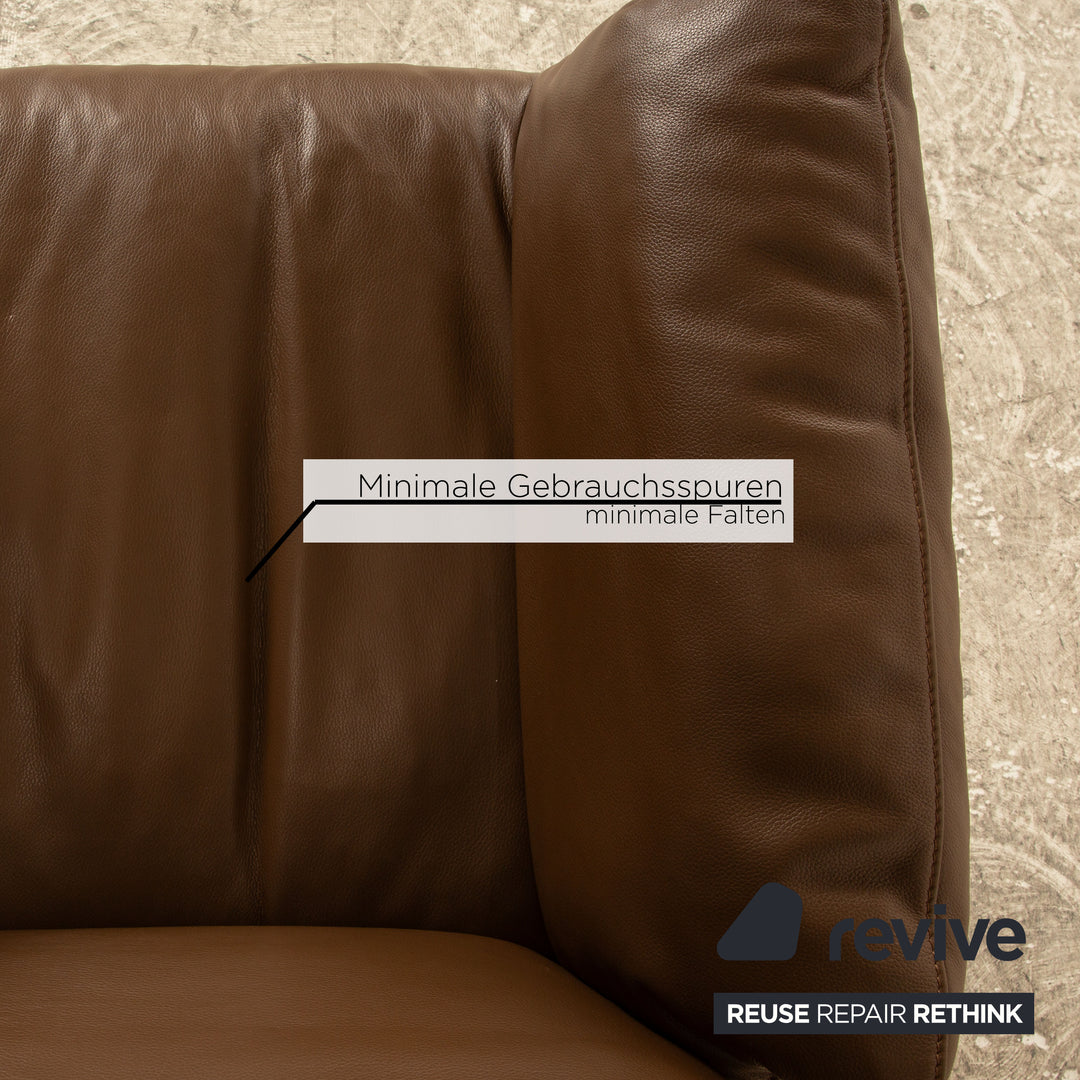 FSM Shelby Leather Armchair Brown manual function