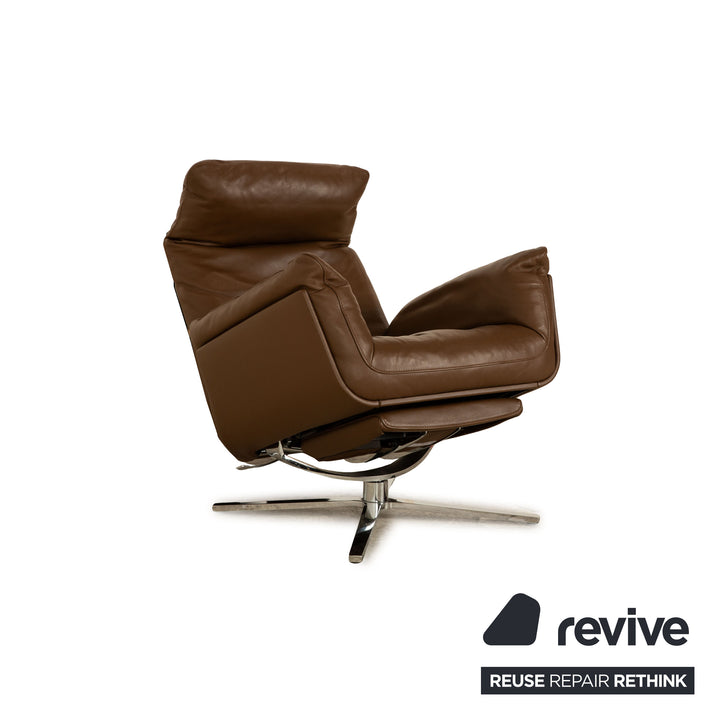 FSM Shelby Leather Armchair Brown manual function
